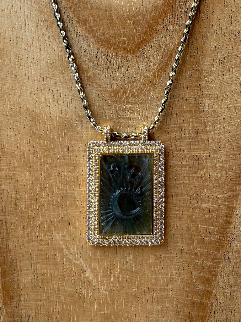 Collier Lune Labradorite 🪞PROTECTION