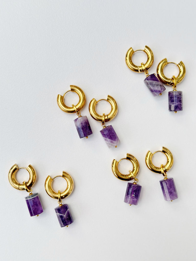 Boucles d'oreilles ✦ Améthyste