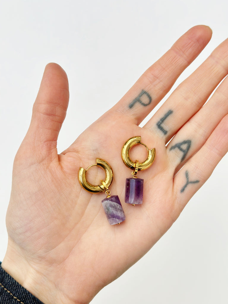 Boucles d'oreilles ✦ Améthyste