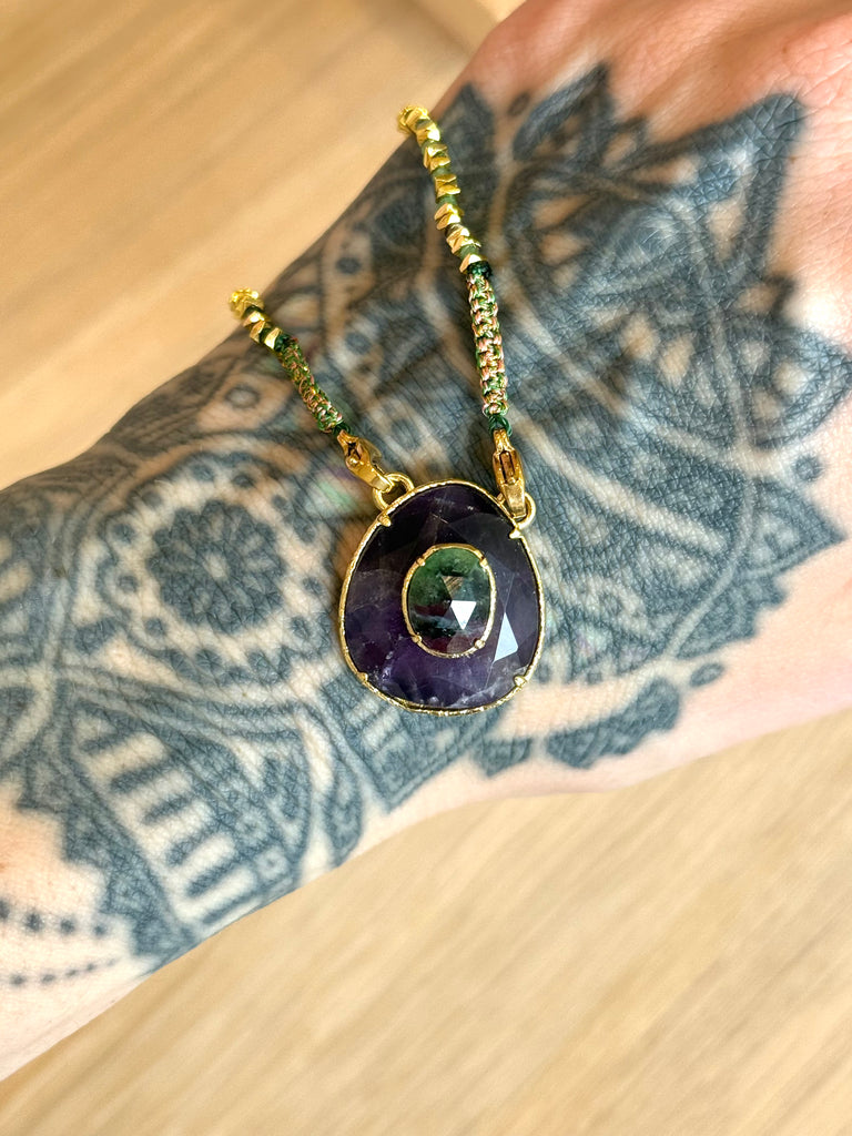 Collier Sautoir harmonie Fluorite