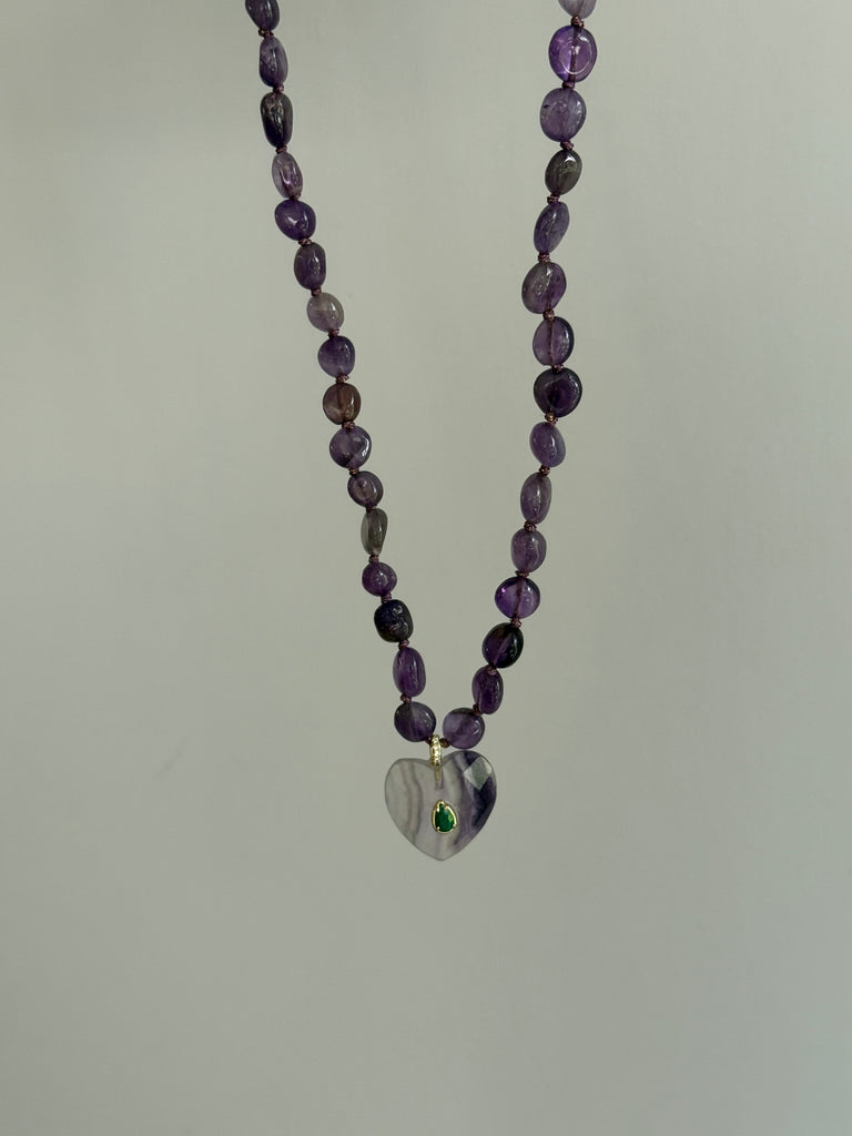 Collier Titanic Coeur Amethyste