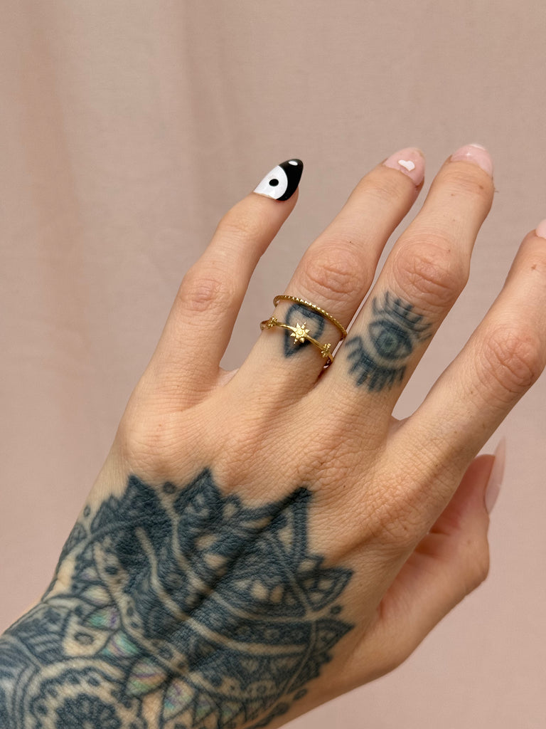 Bague 3 Paillettes