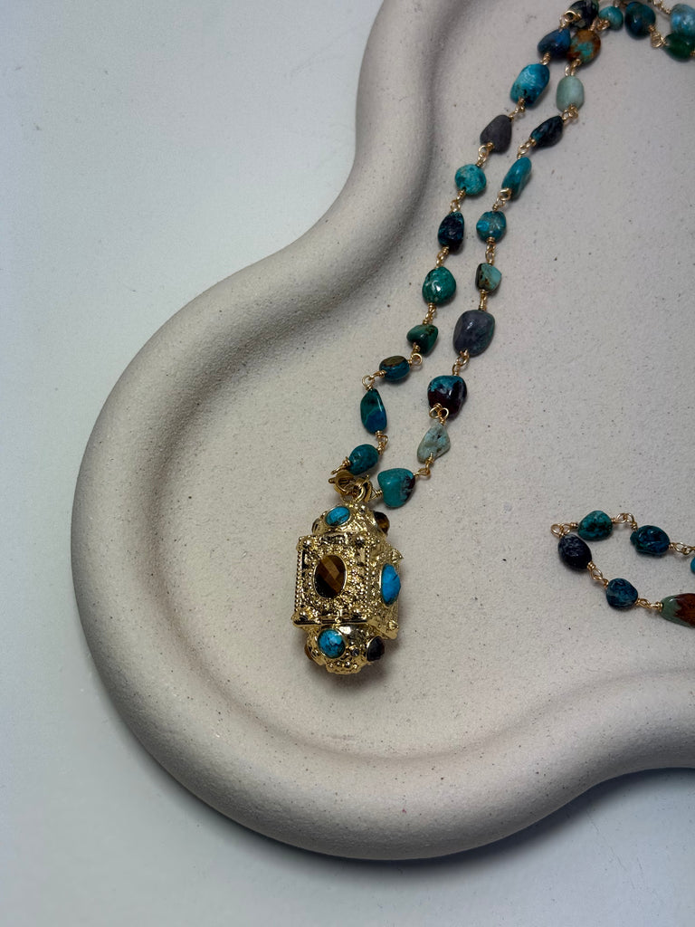 Collier Sautoir Turquoise