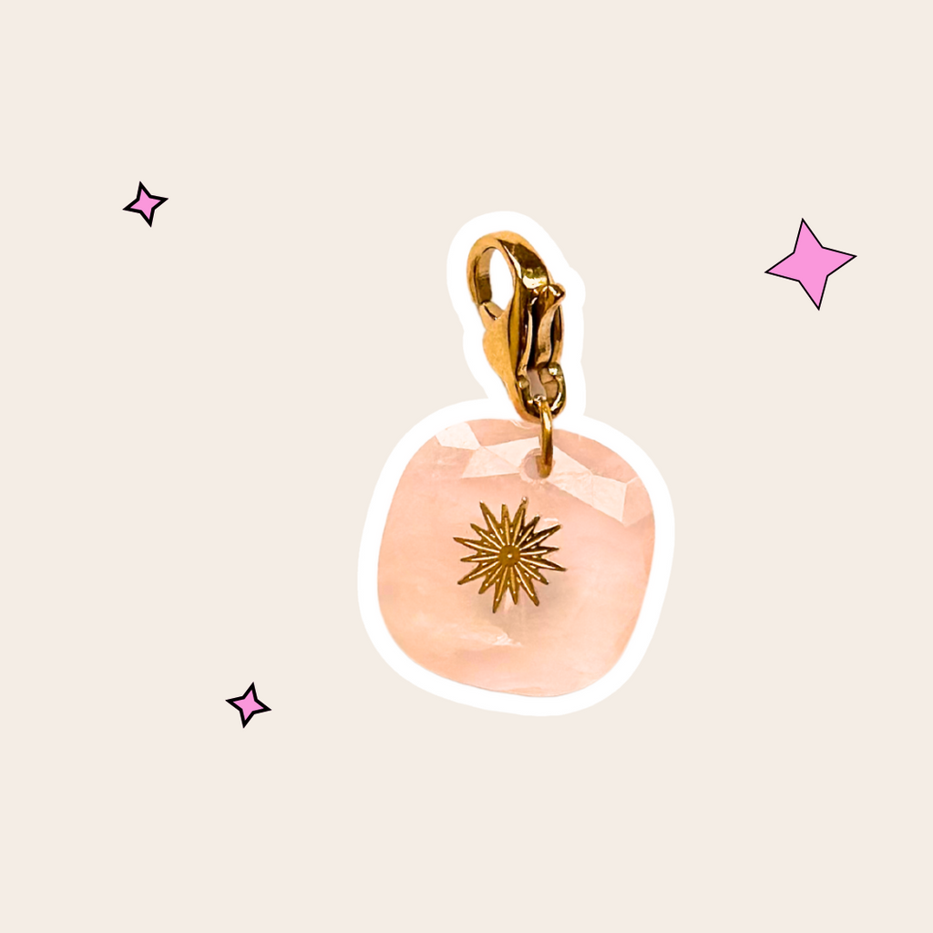 Charm ✦ Quartz rose & Sodalite Soleil