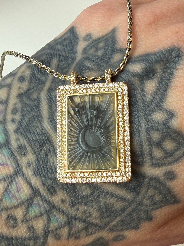 Collier Lune Labradorite 🪞PROTECTION