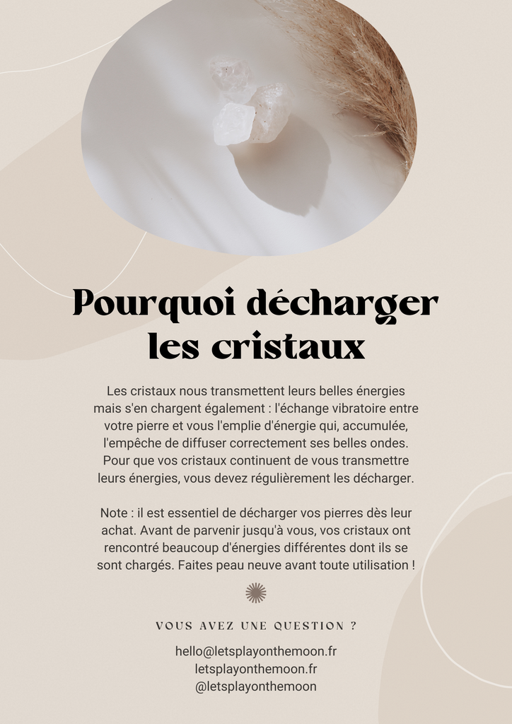 Décharger et recharger vos cristaux ✨ Gratuit