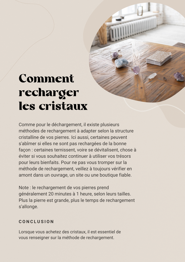 Décharger et recharger vos cristaux ✨ Gratuit