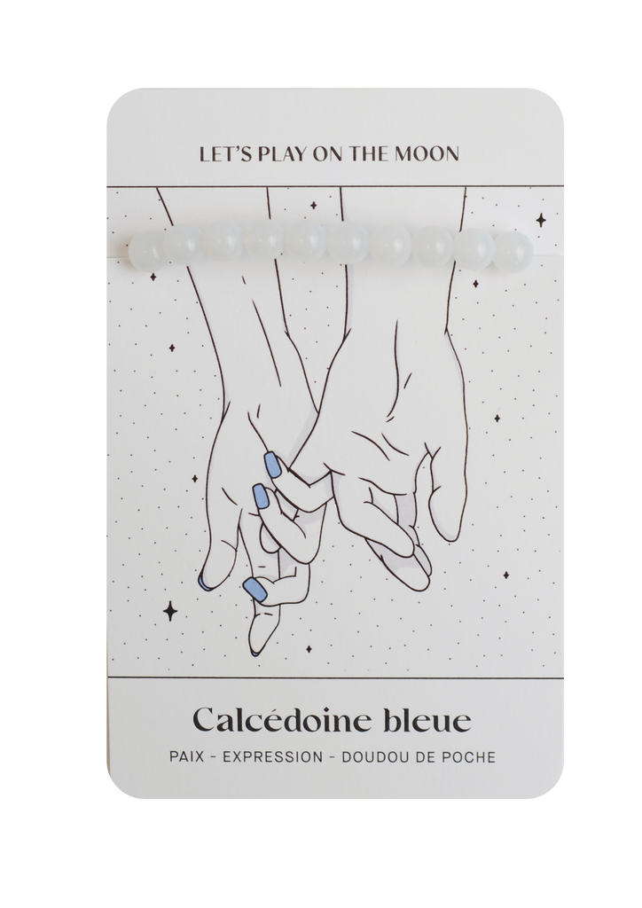 Bracelet de Calcédoine Bleue : Paix, Expression et Doudou de poche