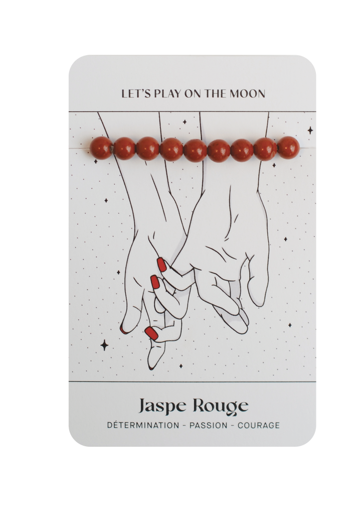 Bracelet de Jaspe Rouge : Détermination, Passion, Courage