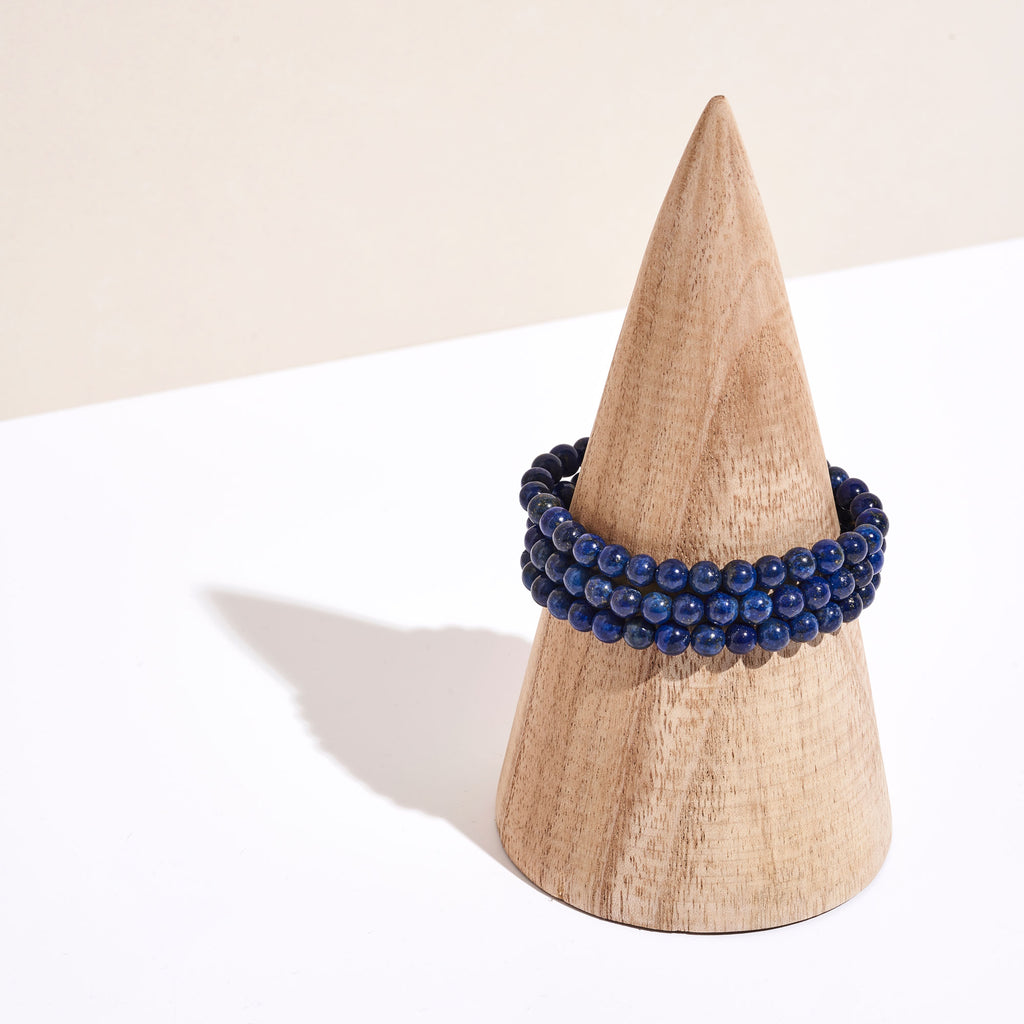 Bracelet boule 6mm Lapis Lazuli vertus Let's play on the moon