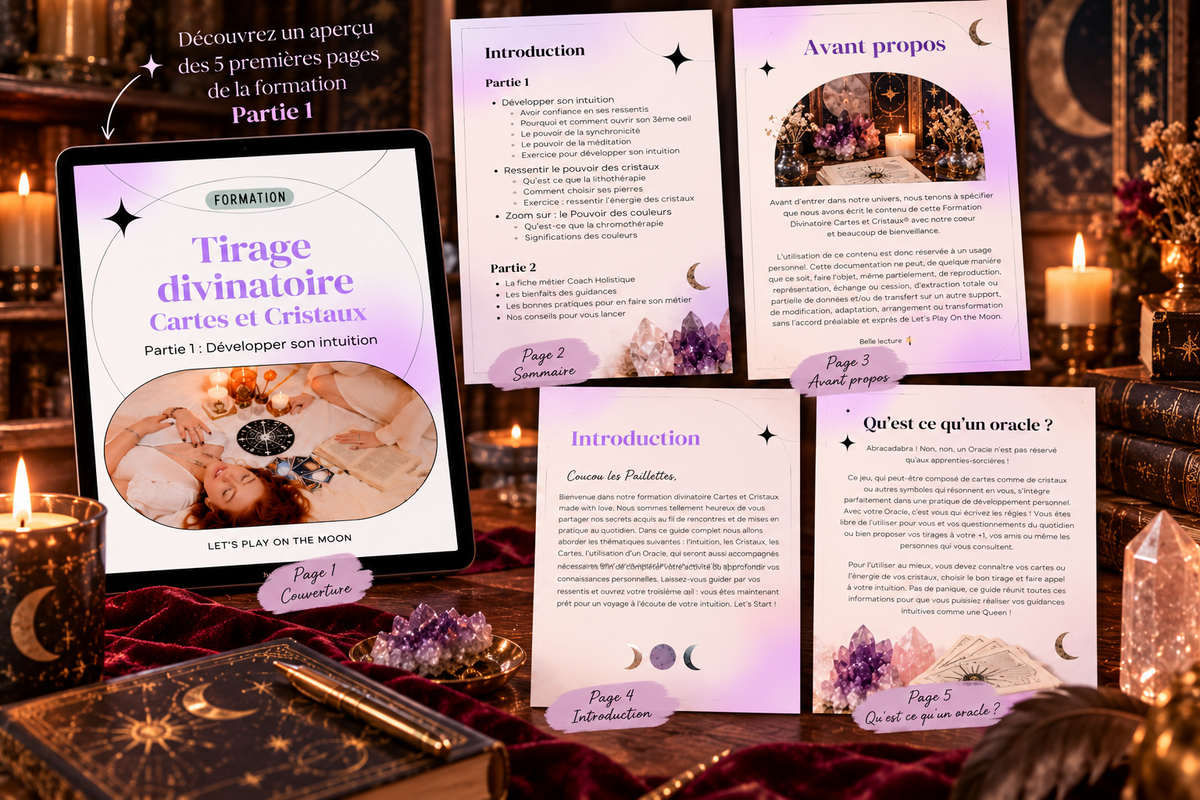 Formation Tirage Divinatoire – Cartes & Cristaux - 2 h de Visio Privée avec Carole Smile