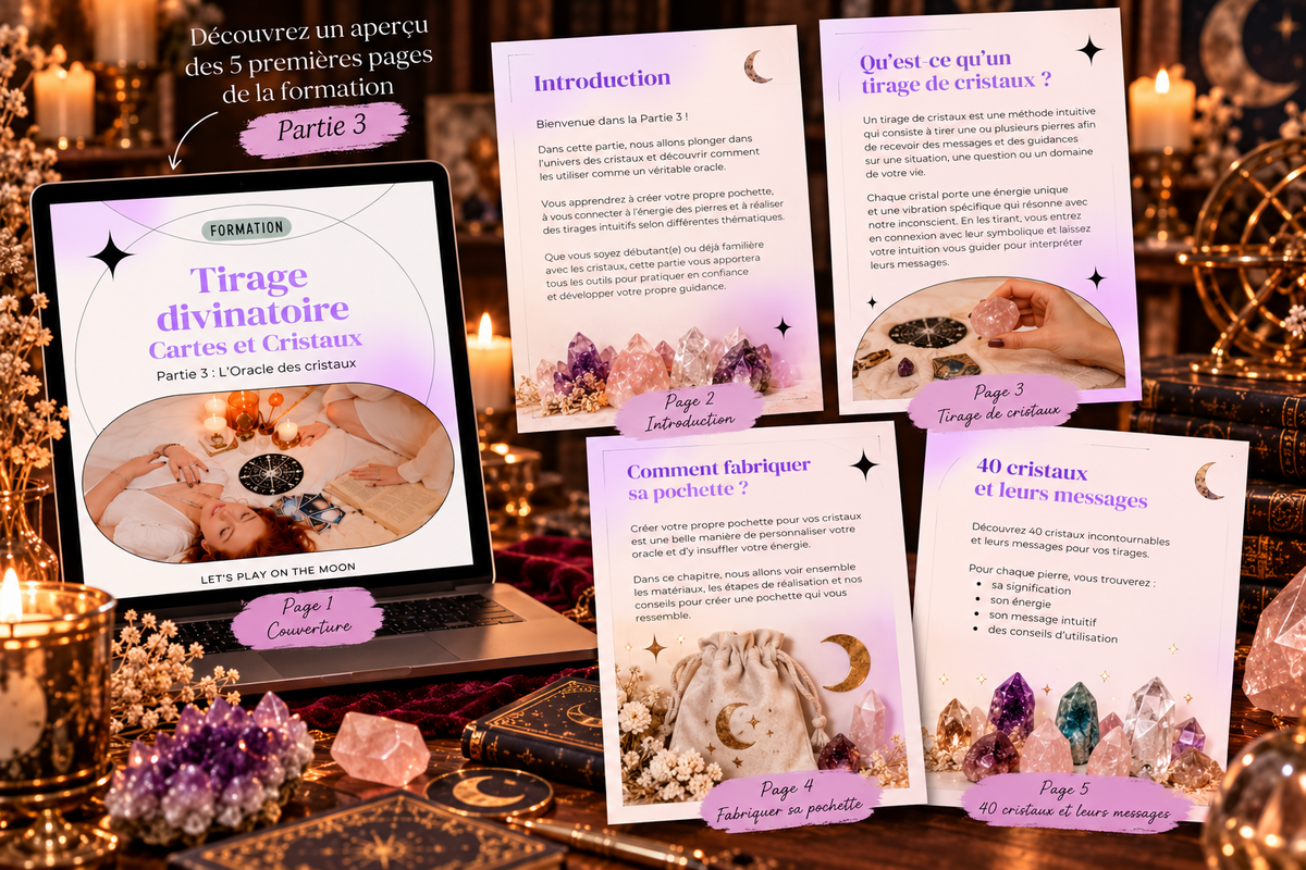 Formation Tirage Divinatoire – Cartes & Cristaux - 2 h de Visio Privée avec Carole Smile