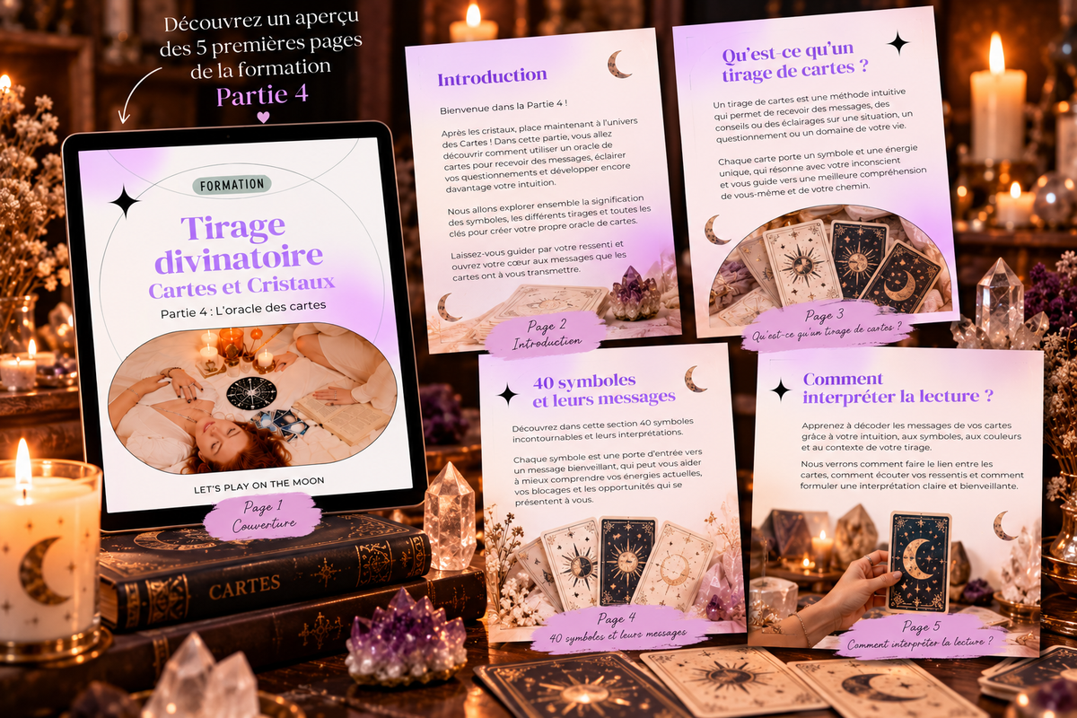 Formation Tirage Divinatoire – Cartes & Cristaux - 2 h de Visio Privée avec Carole Smile