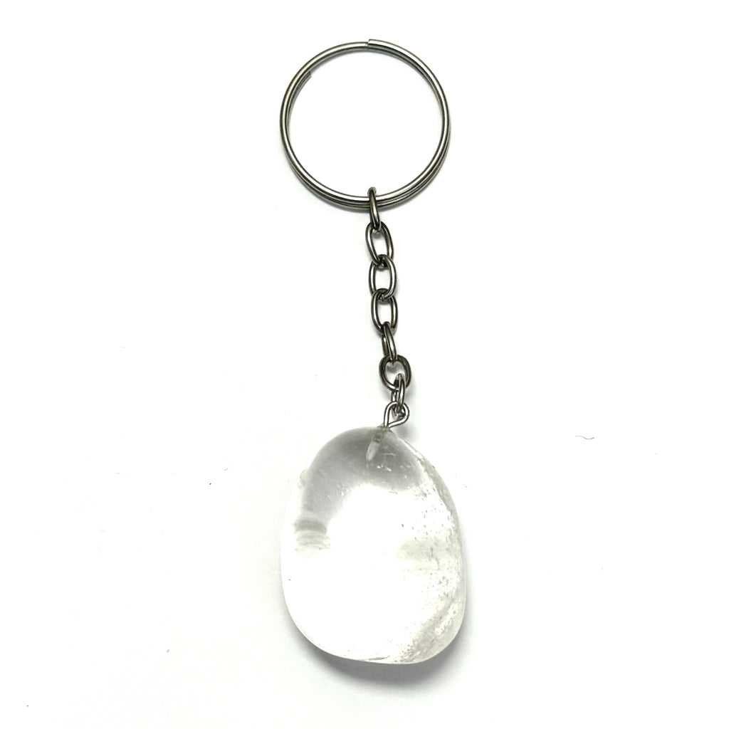 Rock crystal key ring