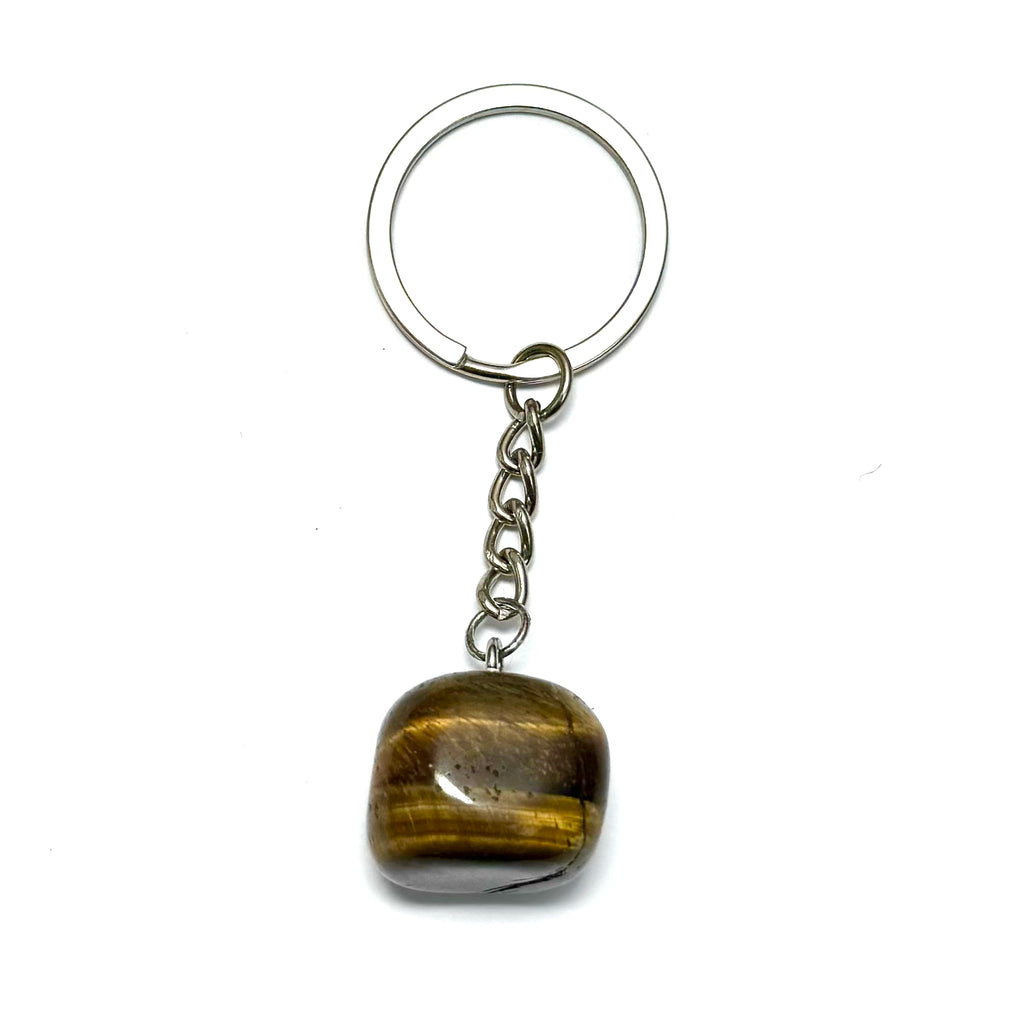 Rock crystal key ring