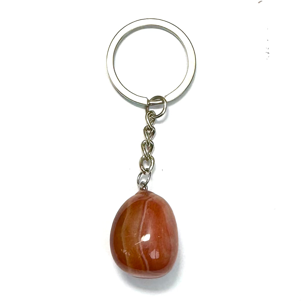 Rock crystal key ring