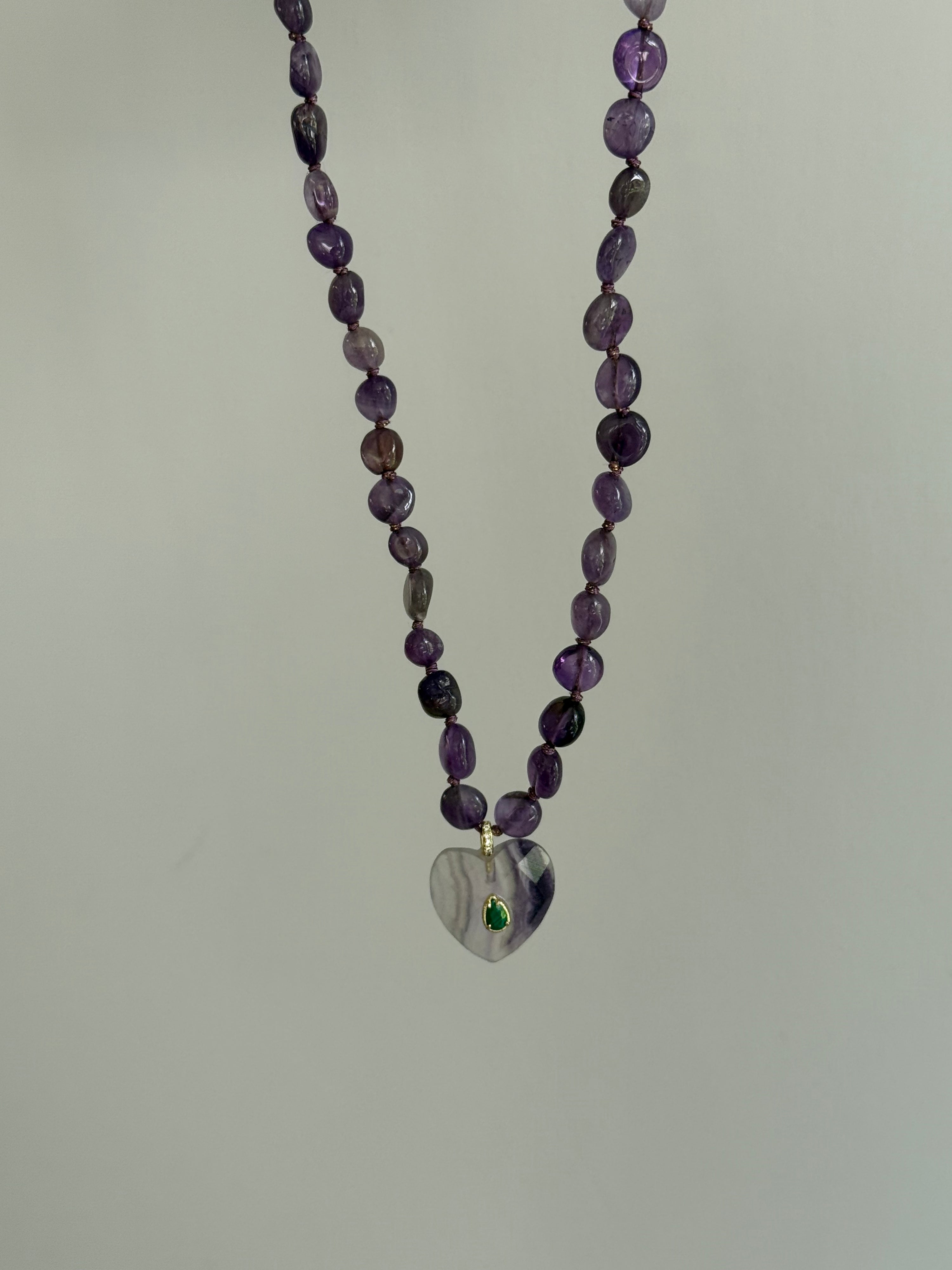 Collier Titanic Coeur Amethyste