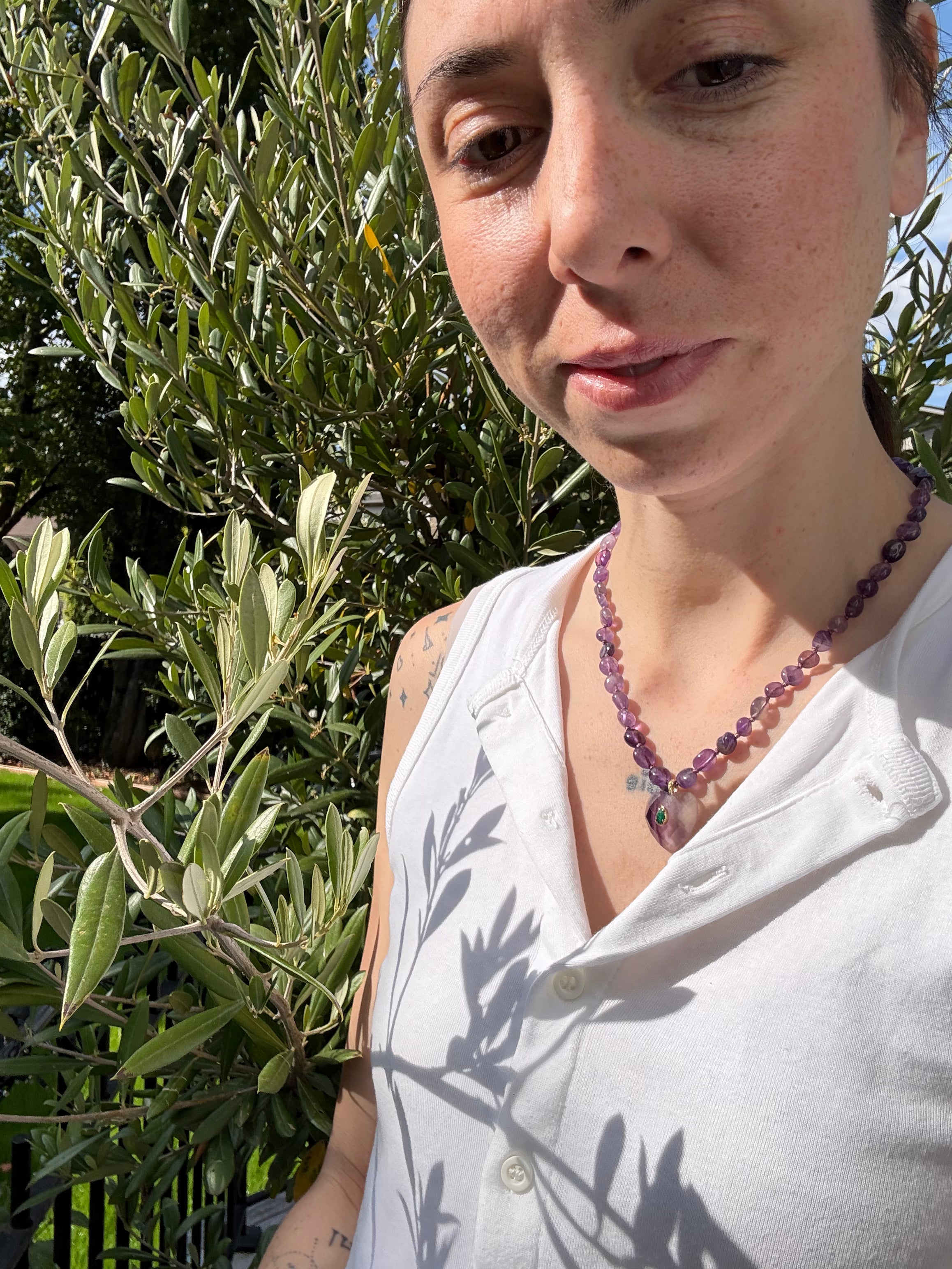 Collier Titanic Coeur Amethyste