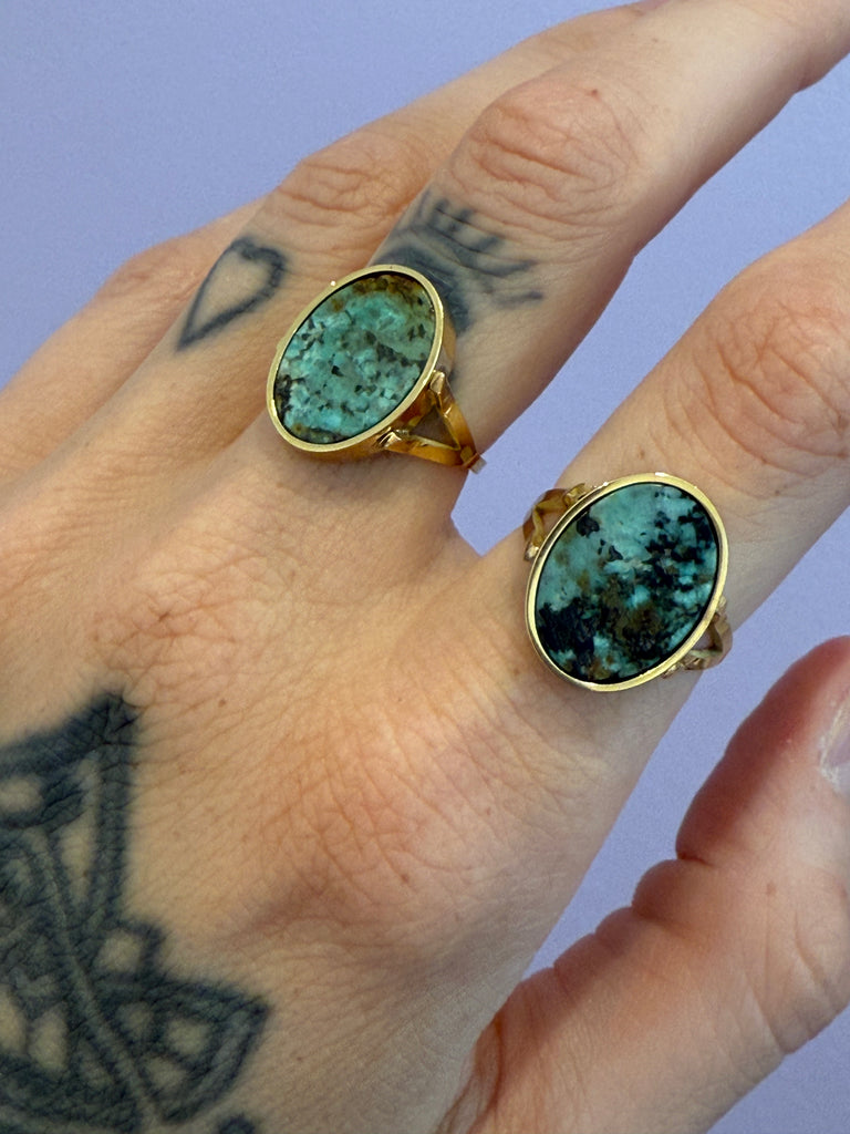 Bague Ovale Turquoise africaine