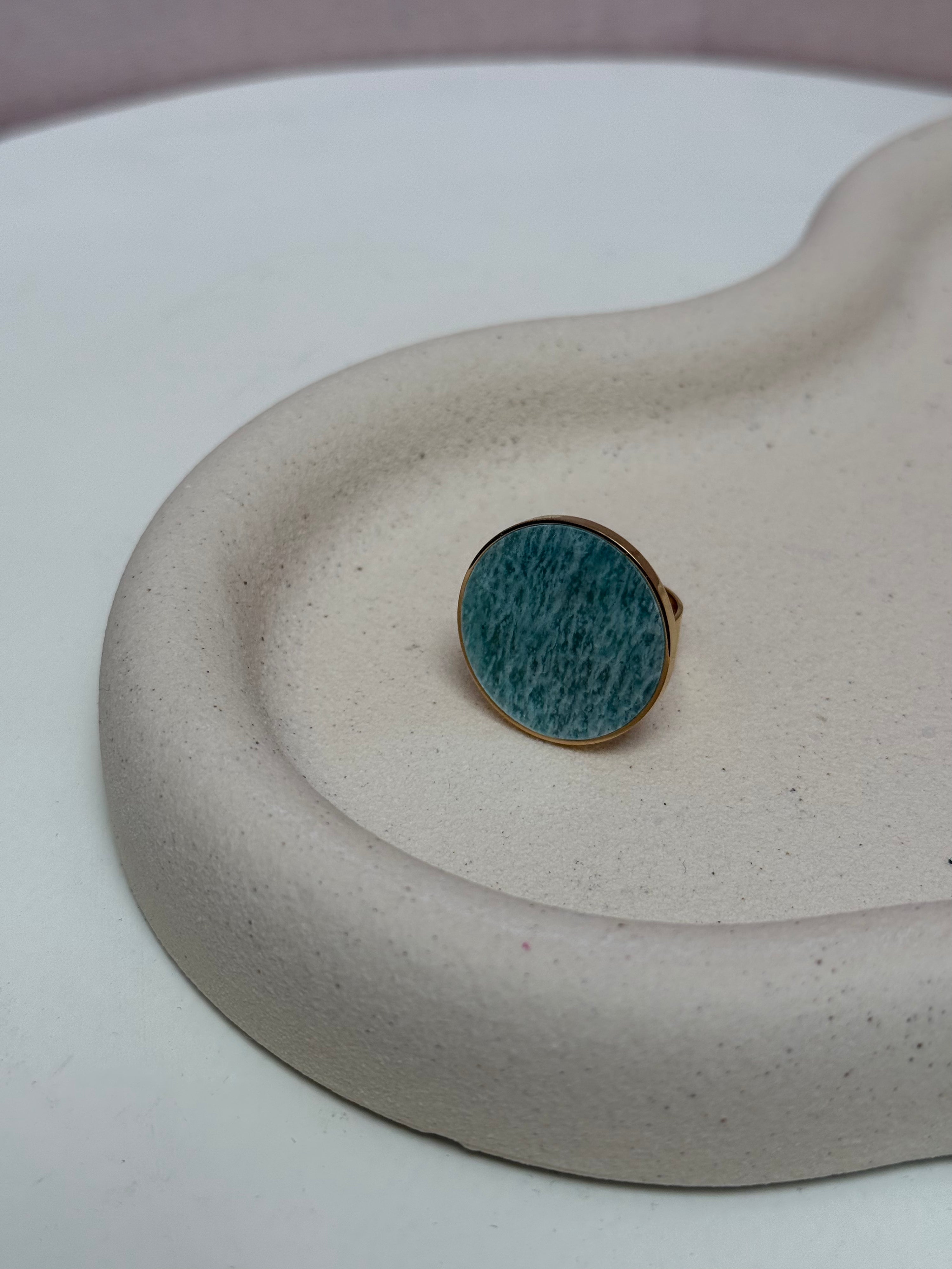 Bague plateau Amazonite