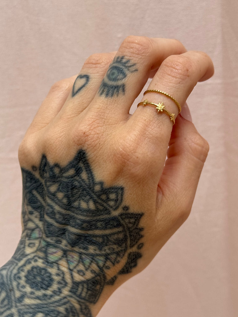 Bague 3 Paillettes