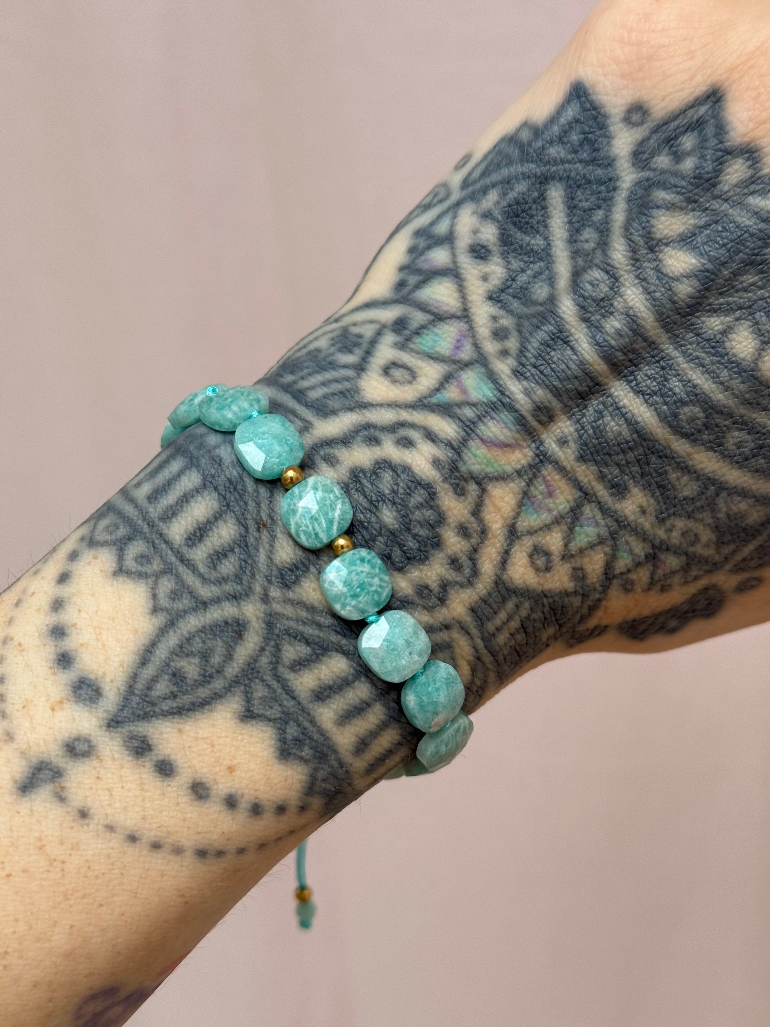 Bracelet carré Amazonite