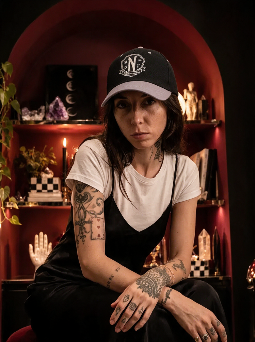 Casquette Nevermore Academy gris - Wednesday