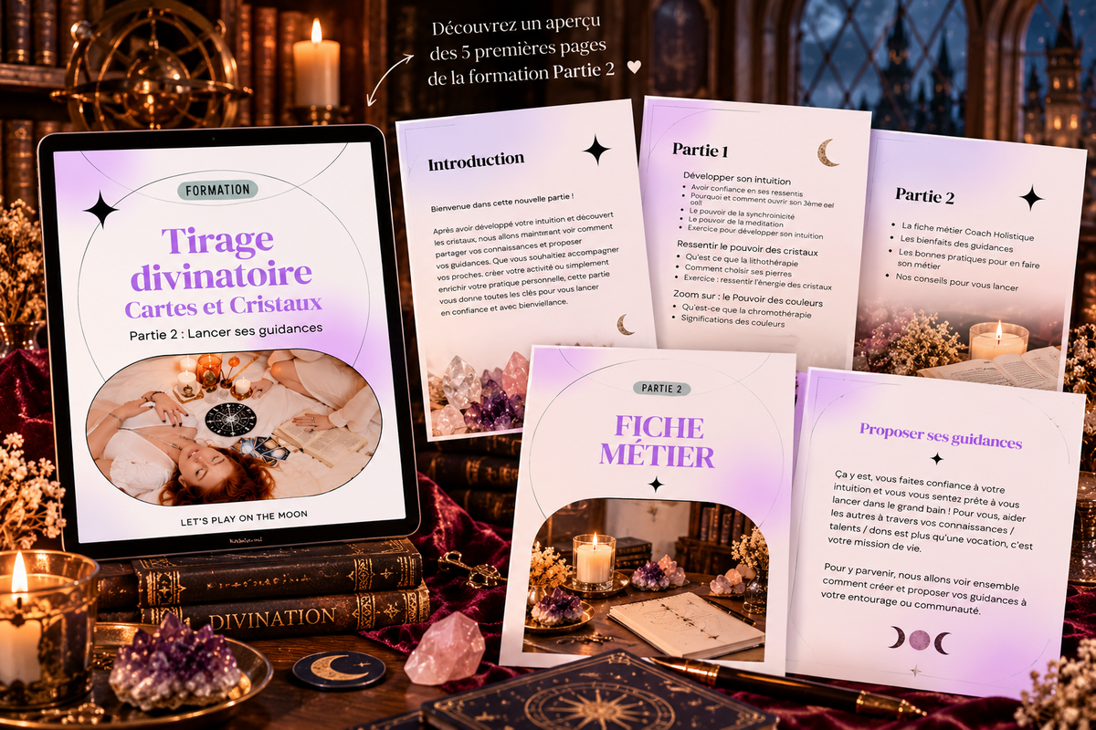Formation Tirage Divinatoire – Cartes & Cristaux - 2 h de Visio Privée avec Carole Smile