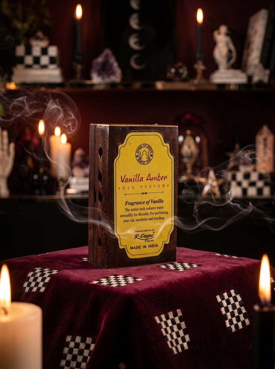 Encens Résine - Vanille Ambre & diffuseur en bois