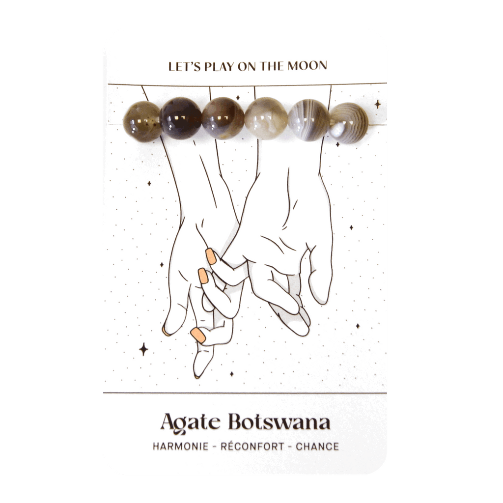 Bracelet Agate Botswana 🍀 Luck &amp; comfort