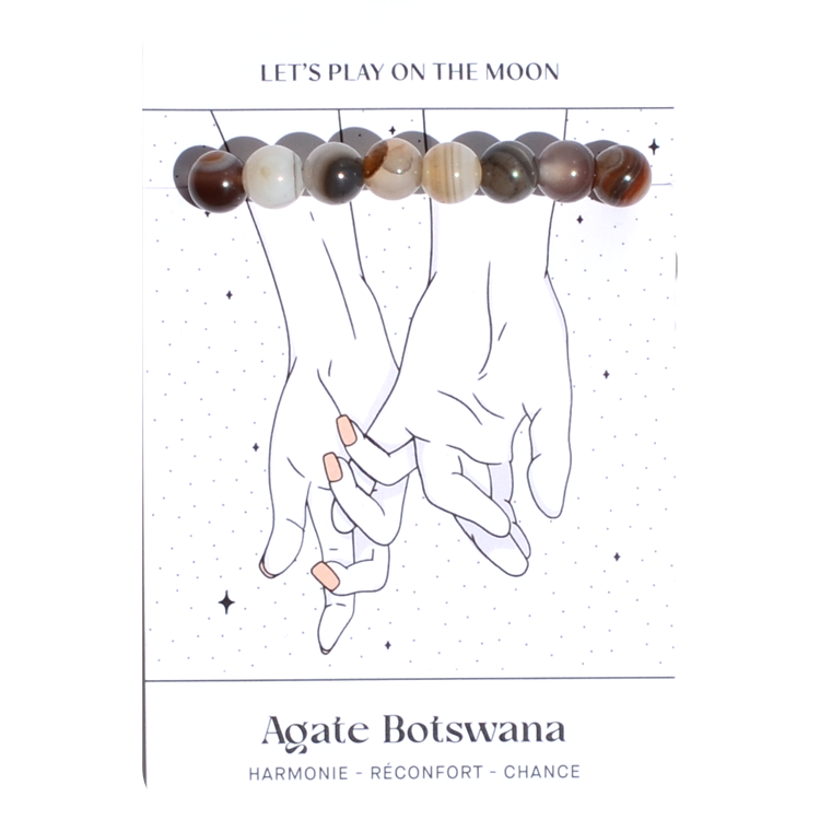 Bracelet Agate Botswana 🍀 Luck &amp; comfort
