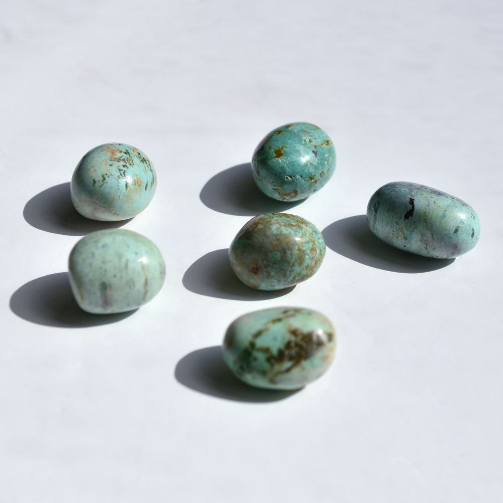 Photo de pierres de Chrysocolle roulées