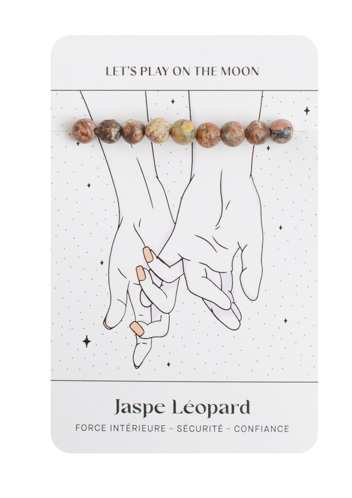 Bracelet de Jaspe Léopard : Force intérieure, Sécurité, Confiance