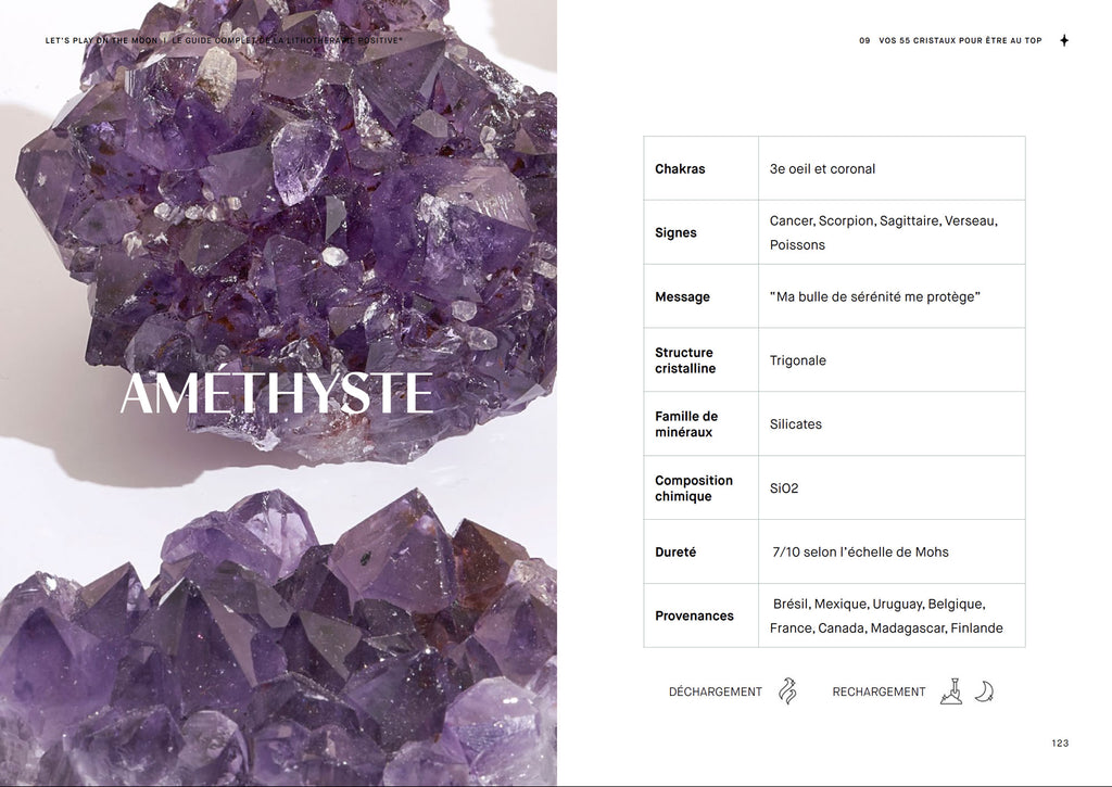 Fiche de l'Améthyste dans la Formation Lithothérapie Positive