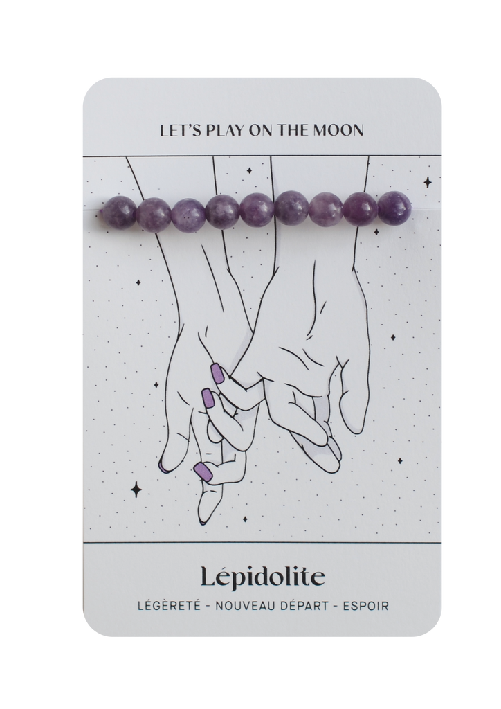 Bracelet de Lépidolite : Légèreté, Nouveau départ, Espoir