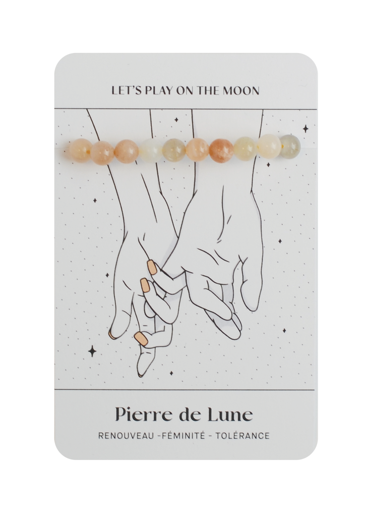 Bracelet de Pierre de Lune Adulaire : Renouveau, Féminité, Tolérance